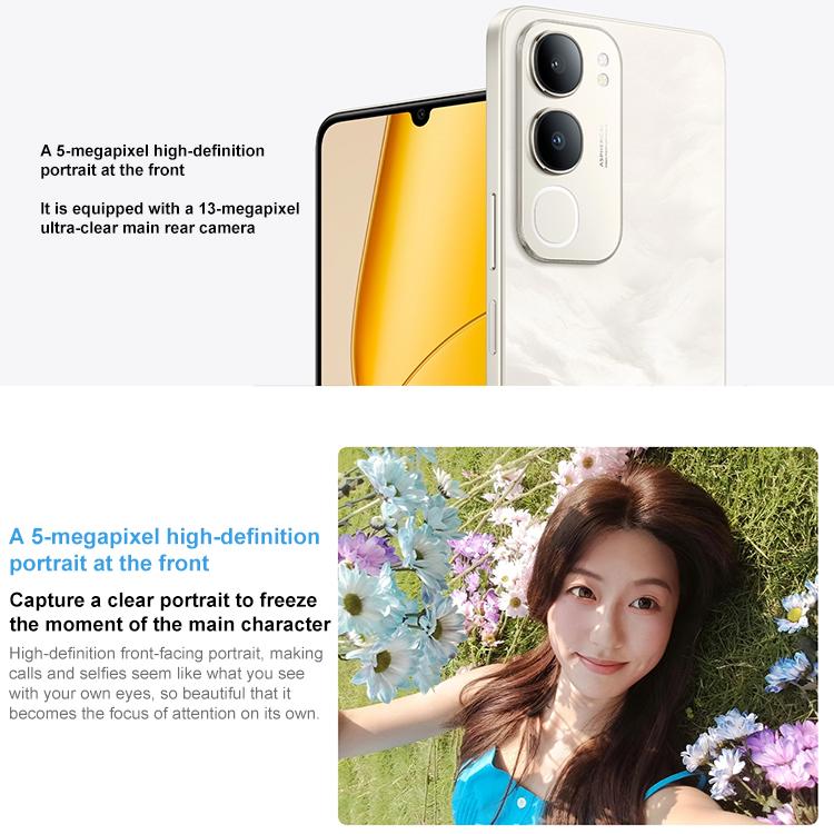 vivo Y50 5G, 8GB+256GB, Face ID / Side Fingerprint, 6.74 inch Android 15 OriginOS 5 Dimensity 6300 Octa Core, OTG, Network: 5G