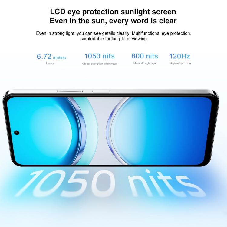 vivo Y300t, 8GB+256GB, Face ID / Side Fingerprint,  6.72 inch Android 15 OriginOS 5 Dimensity 7300 Octa Core, OTG, NFC, Network: 5G