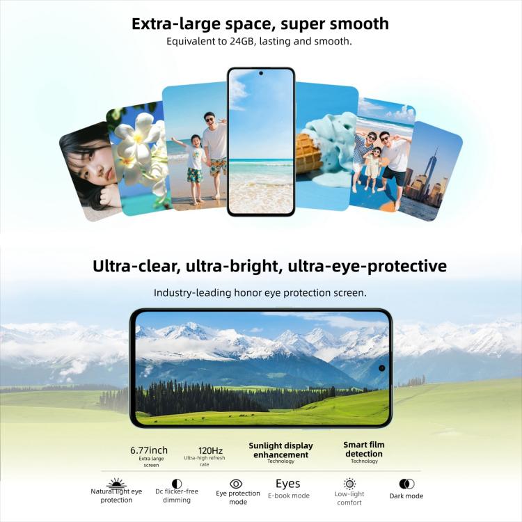 Honor Play10T, 8GB+128GB, Side Fingerprint, 6.8 inch Android 15 Magic OS 9.0 Snapdragon 6s Gen 3 Octa Core, Network: 5G