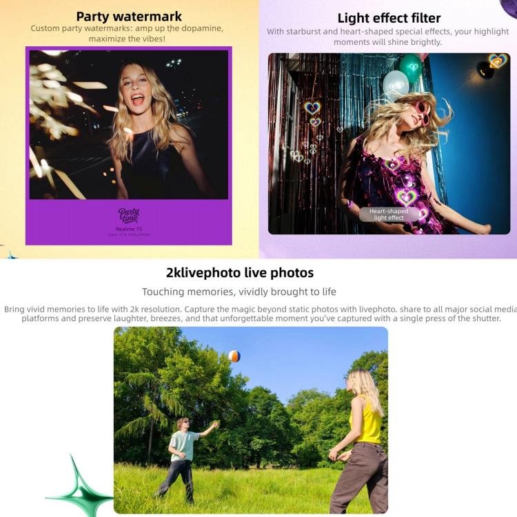 Realme 15, 8GB+256GB, 6.77 inch Realme UI 6.0 Android 15 MediaTek Dimensity 7300+ Octa Core, NFC, Network: 5G