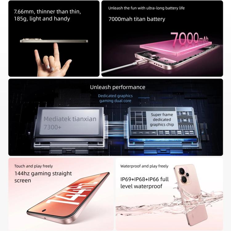 Realme 15,16GB+256GB, 6.77 inch Realme UI 6.0 Android 15 MediaTek Dimensity 7300+ Octa Core, NFC, Network: 5G