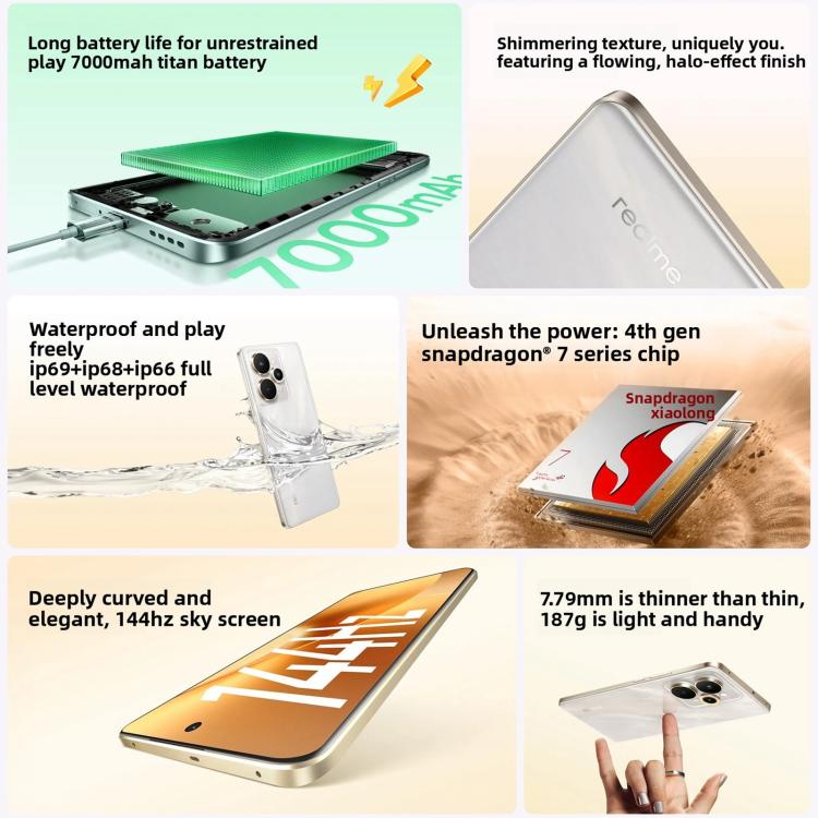 Realme 15 Pro, 12GB+256GB, 6.8 inch Realme UI 6.0 Android 15 Snapdragon 7 Gen Octa Core, NFC, Network: 5G