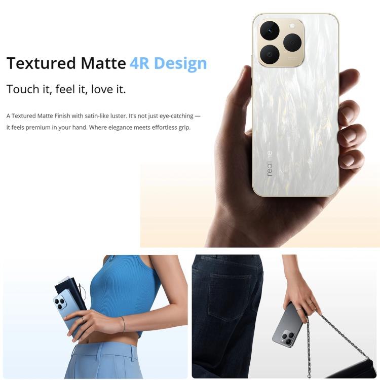 Realme 15T, 8GB+256GB, Screen Fingerprint Identification, 6.57 inch Realme UI 6.0 Android 15 MediaTek Dimensity 6400 Max Octa Core, NFC, Network: 5G