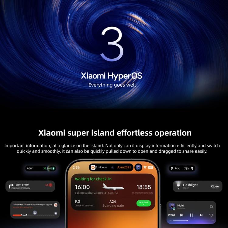 Xiaomi 17, 12GB+256GB, 3D Ultrasonic Fingerprint, 6.3 inch Xiaomi HyperOS 3 Snapdragon 8 Elite Gen 5 Octa Core, NFC, Network: 5G