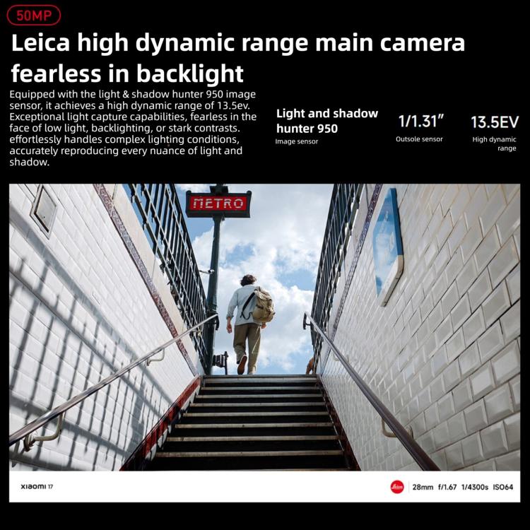 Xiaomi 17, 12GB+512GB, 3D Ultrasonic Fingerprint, 6.3 inch Xiaomi HyperOS 3 Snapdragon 8 Elite Gen 5 Octa Core, NFC, Network: 5G