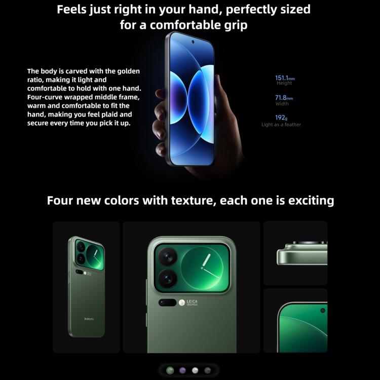 Xiaomi 17 Pro, 12GB+512GB, 3D Ultrasonic Fingerprint, 6.3 inch Xiaomi HyperOS 3 Snapdragon 8 Elite Gen 5 Octa Core, NFC, Network: 5G