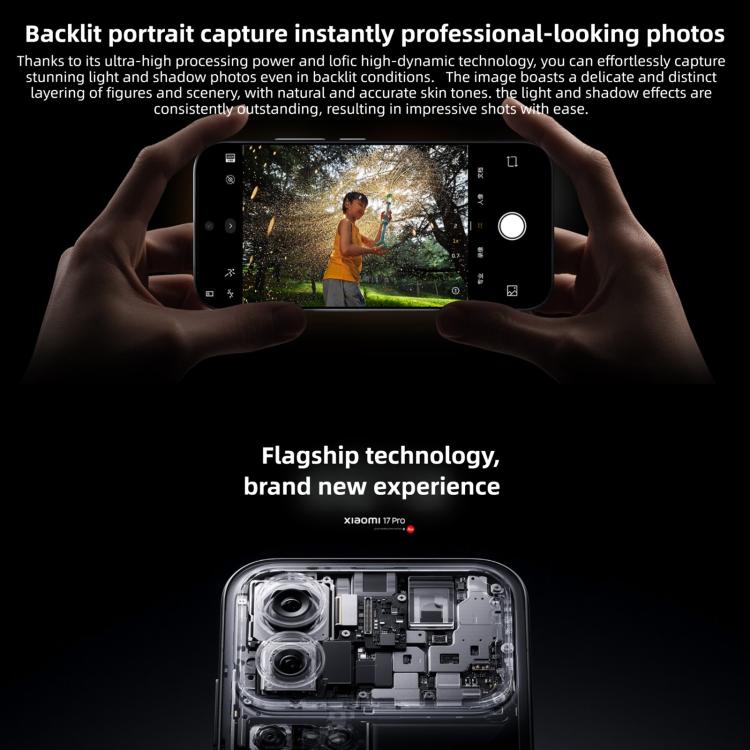 Xiaomi 17 Pro, 16GB+1TB, 3D Ultrasonic Fingerprint, 6.3 inch Xiaomi HyperOS 3 Snapdragon 8 Elite Gen 5 Octa Core, NFC, Network: 5G