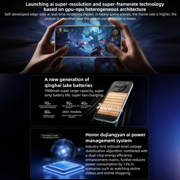 Honor Magic8, 12GB+256GB, Screen Fingerprint, 6.58 inch MagicOS 10.0 / Android 16 Snapdragon 8 Elite Gen 5th Octa Core, Network: 5G, NFC, OTG