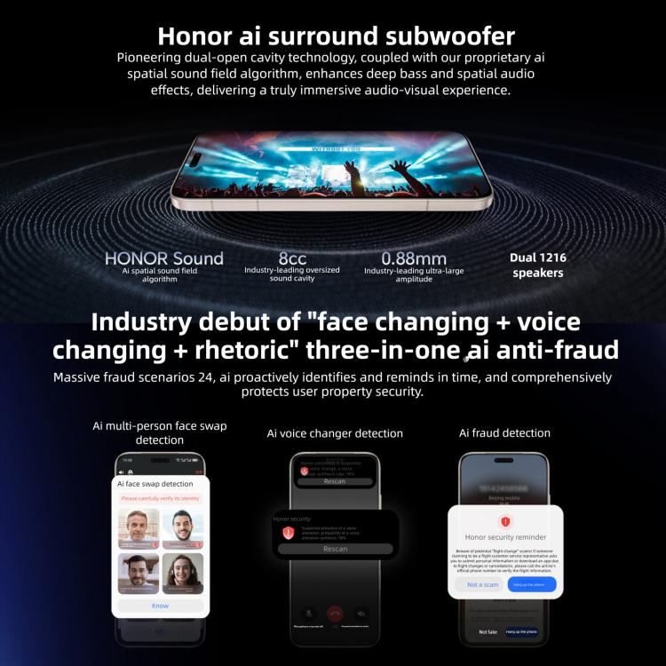 Honor Magic8 Pro, 12GB+256GB, Screen Fingerprint, 6.71 inch MagicOS 10.0 / Android 16 Snapdragon 8 Elite Gen 5 Octa Core, Network: 5G, NFC, OTG