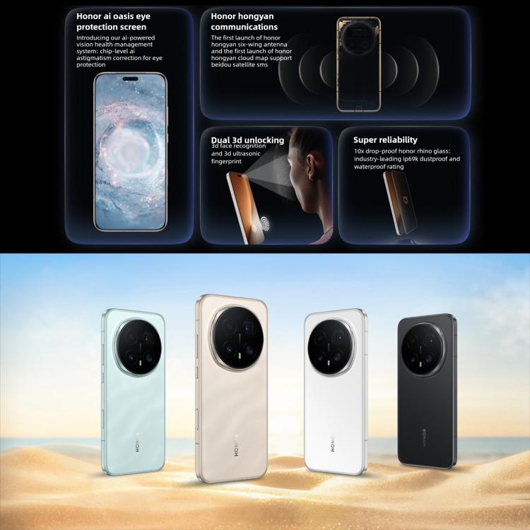 Honor Magic8 Pro, 12GB+256GB, Screen Fingerprint, 6.71 inch MagicOS 10.0 / Android 16 Snapdragon 8 Elite Gen 5 Octa Core, Network: 5G, NFC, OTG