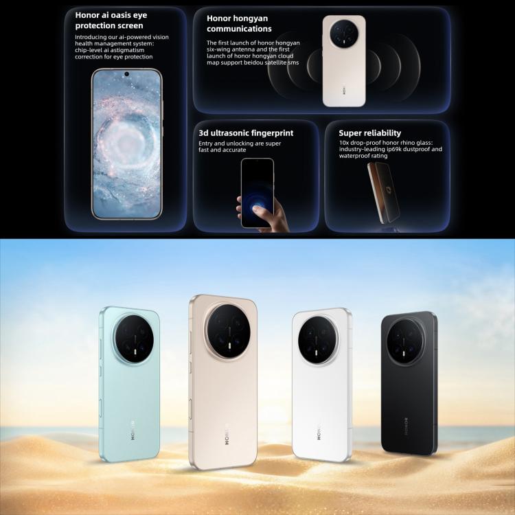 Honor Magic8 Pro, 12GB+512GB, Screen Fingerprint, 6.71 inch MagicOS 10.0 / Android 16 Snapdragon 8 Elite Gen 5 Octa Core, Network: 5G, NFC, OTG