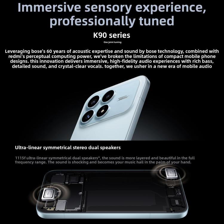 Xiaomi Redmi K90, 16GB+256GB, 6.59 inch Xiaomi HyperOS 3 Snapdragon 8 Elite Octa Core, NFC, Network: 5G