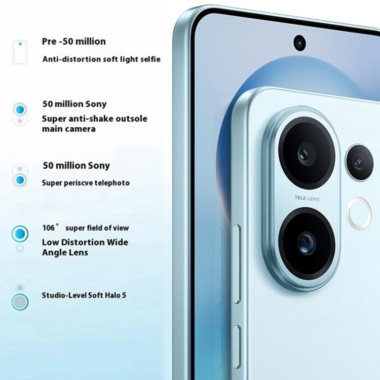 vivo S30, 12GB+512GB, Screen Fingerprint, 6.67 inch Android 15 Snapdragon 7 Gen 4 Octa Core, OTG, NFC, Network: 5G, Support Google Play