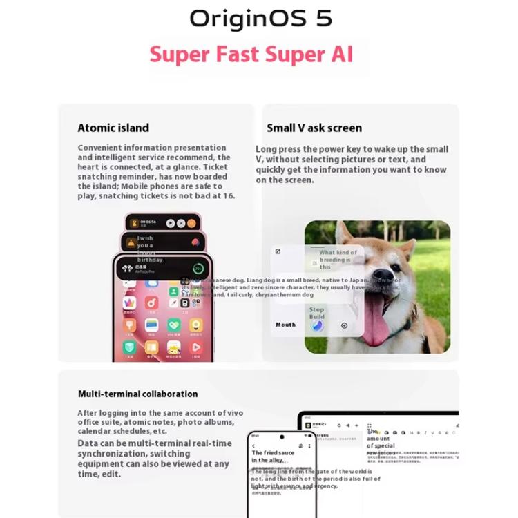 vivo S30, 16GB+512GB, Screen Fingerprint, 6.67 inch Android 15 Snapdragon 7 Gen 4 Octa Core, OTG, NFC, Network: 5G, Support Google Play