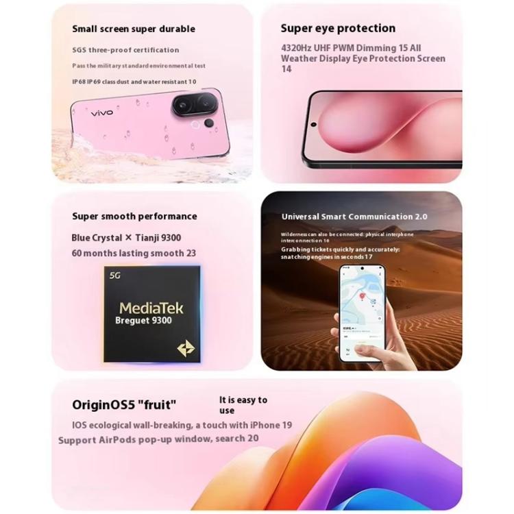 vivo S30 Pro mini, 12GB+512GB, Screen Fingerprint Identification, 6.31 inch Android 15 Dimensity 9400+ Octa Core, OTG, NFC, Network: 5G, Support Google Play