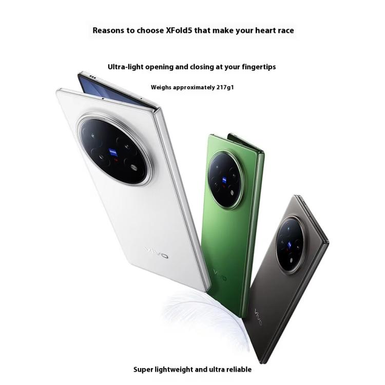 vivo X Fold5, 12GB+256GB, 8.03 inch + 6.53 inch Android 15 OriginOS 5 Snapdragon 8 Gen 3 Octa Core, OTG, NFC, Network: 5G