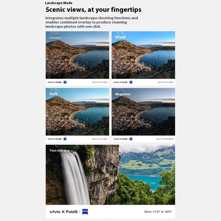 vivo X Fold5, 12GB+512GB, 8.03 inch + 6.53 inch Android 15 OriginOS 5 Snapdragon 8 Gen 3 Octa Core, OTG, NFC, Network: 5G