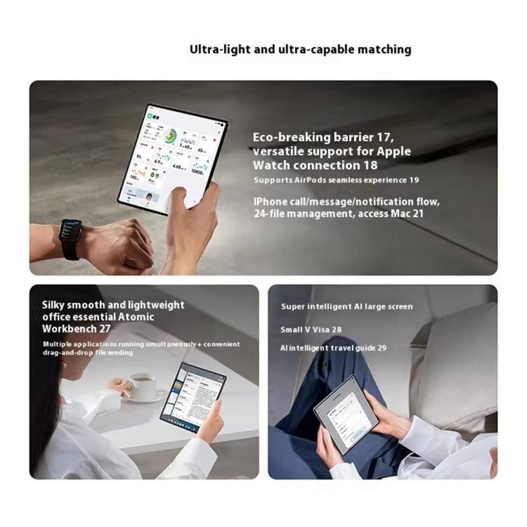 vivo X Fold5, 16GB+512GB, 8.03 inch + 6.53 inch Android 15 OriginOS 5 Snapdragon 8 Gen 3 Octa Core, OTG, NFC, Network: 5G