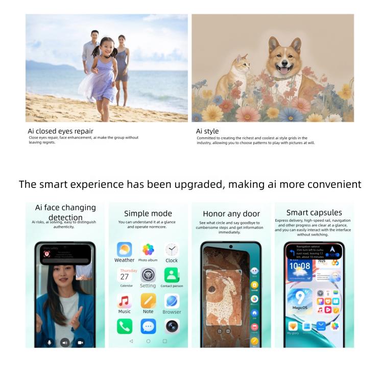 Honor Play 70 Plus, 12GB+512GB, Side Fingerprint, 6.77 inch MagicOS 9.0 Snapdragon 6s Gen 3 Octa Core, Network: 5G, NFC, OTG