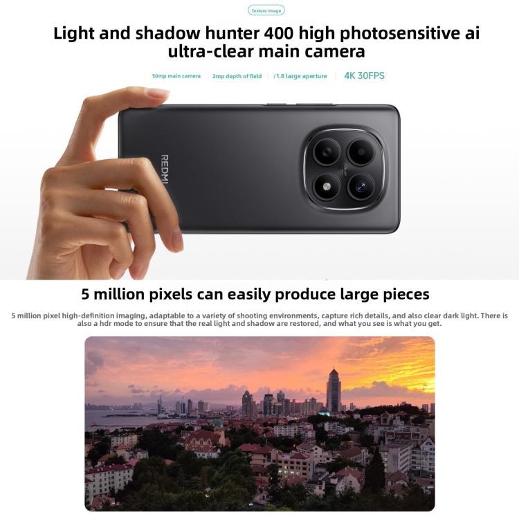 Xiaomi Redmi Note 15 5G, 8GB+256GB, 6.77 inch Xiaomi HyperOS 2 Snapdragon 6 Gen 3 Octa Core, Network: 5G