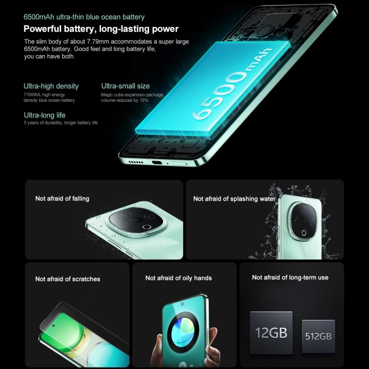 vivo Y300, 8GB+128GB, Face ID / Screen Fingerprint Identification, 6.77 inch Android 15 OriginOS 5 Dimensity 6300 Octa Core, OTG, Network: 5G