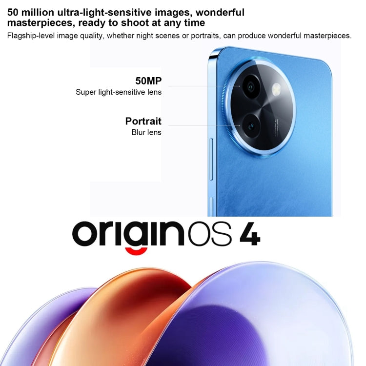 vivo Y200i, Dual Back Cameras, 12GB+512GB, Face ID Screen Fingerprint Identification, 6.72 inch Android 14.0 OriginOS 4 Snapdragon 4 Gen 2 Octa Core 2.2GHz, OTG, Network: 5G, Support Google Play