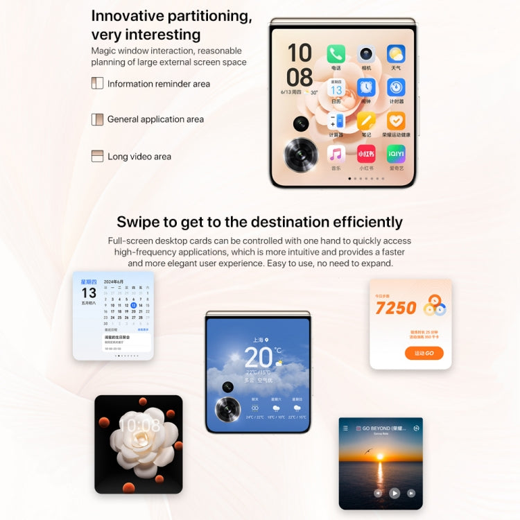 Honor Magic V Flip, 12GB+256GB, 6.8 inch + 4.0 inch Screen MagicOS 8.0 Snapdragon 8+ Gen 1 Octa Core, Network: 5G, NFC, OTG