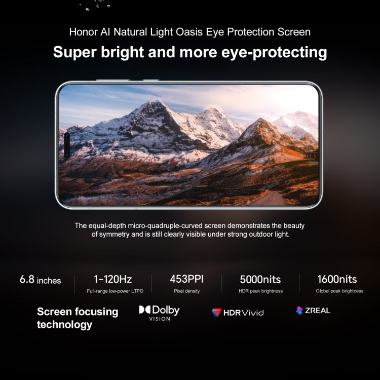 Honor Magic7 Pro, 16GB+512GB, Screen Fingerprint, 6.8 inch MagicOS 9.0 / Android 15 Snapdragon 8 Elite 3nm Octa Core, Network: 5G, NFC, OTG, Not Support Google Play