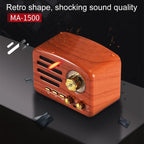 Angel MA-1500 Retro Bluetooth HiFi Radio Speaker with Colorful LED Light, Support USB & FM & 3.5mm Aux