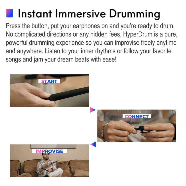 Hyperdrum Somatosensory Virtual Drum Kit Smart Portable Musical Instrument