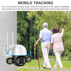 QX55 3.0 Million Pixels IP65 Waterproof 2.4G Wireless IP Camera, Support Motion Detection & Two-way Audio & Night Vision & TF Card, EU Plug