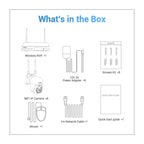 ESCAM WNK618 3.0 Million Pixels 8-channel Wireless Dome Camera HD NVR Security System, Support Motion Detection & Two-way Audio & Full-color Night Vision & TF Card, EU Plug