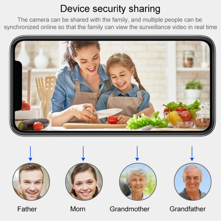 AL-63 2.0 Million Pixels 1080P HD WiFi IP Camera, Support Night Vision & Motion Detection & Two-way Intercom & TF Card, AU Plug