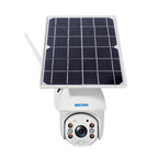 ESCAM QF480 EU Version HD 1080P IP66 Waterproof 4G Solar Panel PT IP Camera with Battery, Support Night Vision / Motion Detection / TF Card / Two Way Audio