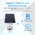 ESCAM QF480 EU Version HD 1080P IP66 Waterproof 4G Solar Panel PT IP Camera with Battery, Support Night Vision / Motion Detection / TF Card / Two Way Audio