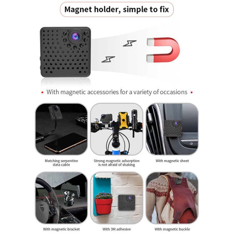 W18 1080P HD WiFi Smart Mini Security Camera, Support 155 Degrees Wide Angle & Motion Detection & Infrared Night Vision & TF Card