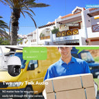 T23 2288 x 1288P Full HD Solar Powered WiFi Camera, Support PIR Alarm, Night Vision, Two Way Audio, TF Card, Not Include Battery