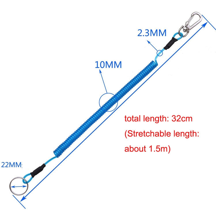 Outdoor Multi-functional Anti-lost Keychain TPU Spring Lanyard, Length: 32cm