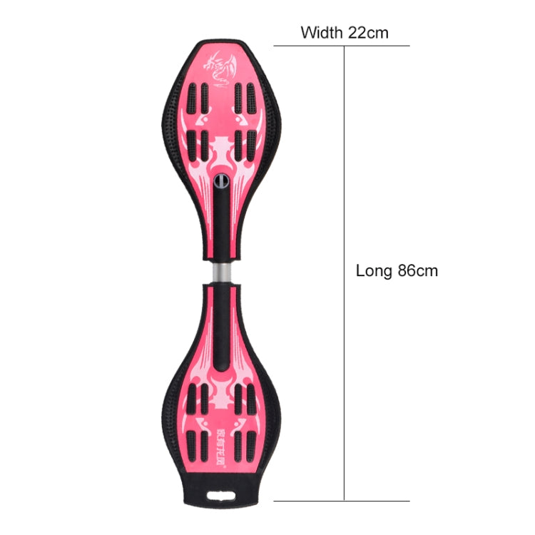 Fashion Vulcan Pattern Two-wheeled Skateboard Luminous Flash Wheel Vitality Board