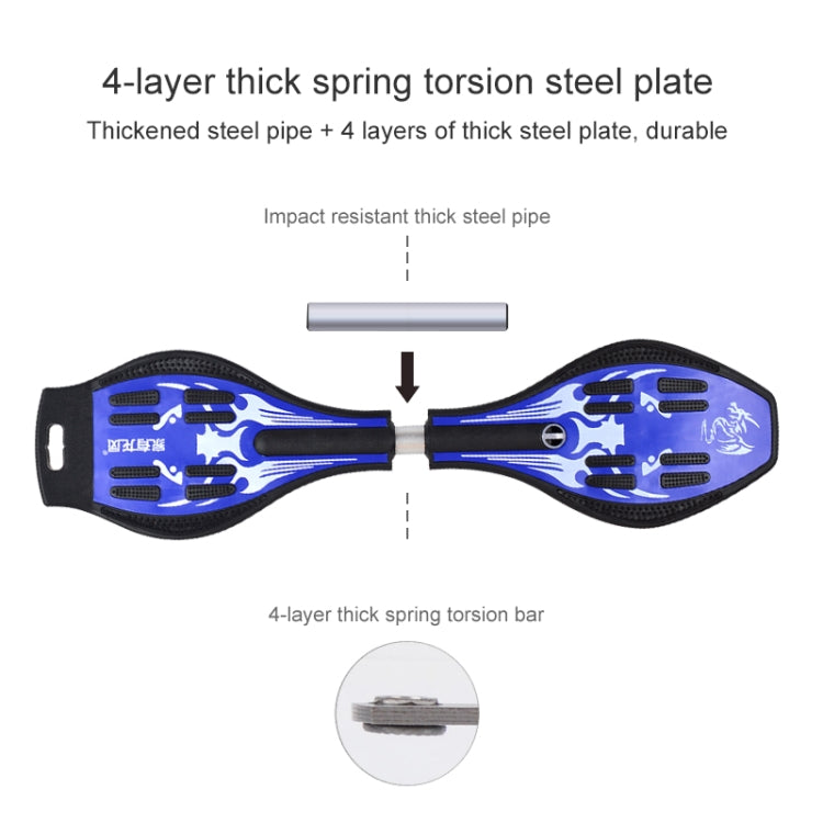 Fashion Vulcan Pattern Two-wheeled Skateboard Luminous Flash Wheel Vitality Board