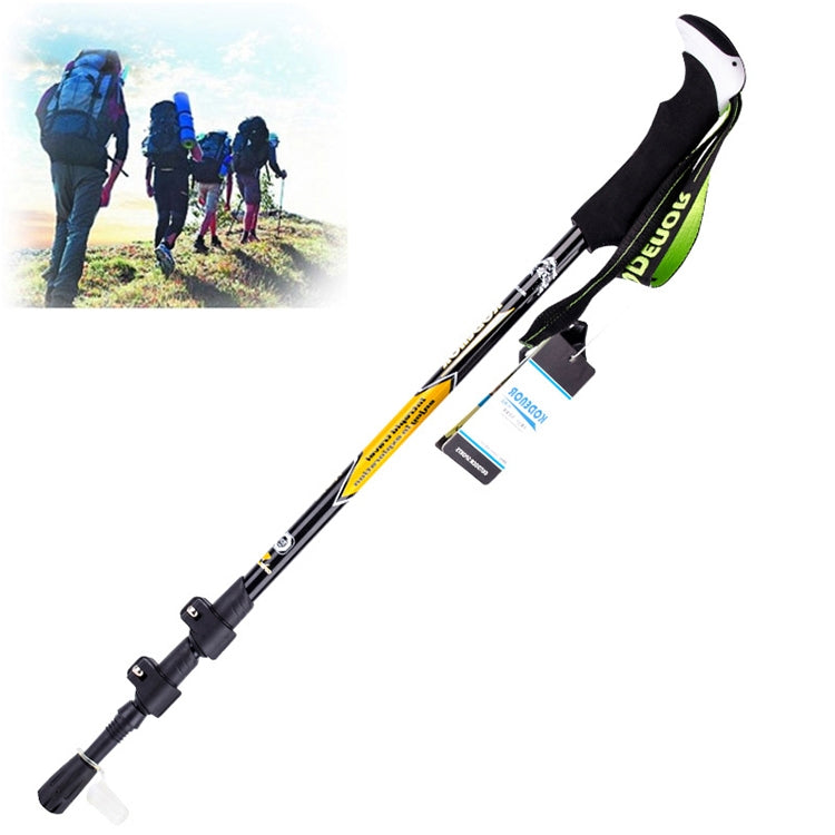 KODENOR Outdoor Mountaineering Portable Foldable Carbon Fibre Straight Handle Alpenstocks Trekking Poles, Length : 63-135CM