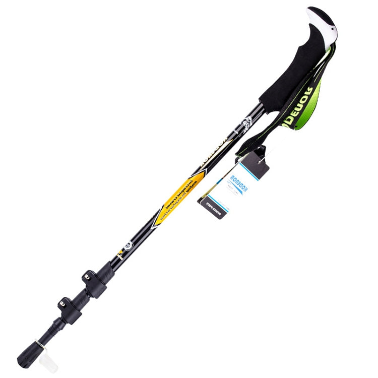 KODENOR Outdoor Mountaineering Portable Foldable Carbon Fibre Straight Handle Alpenstocks Trekking Poles, Length : 63-135CM
