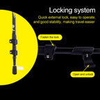 KODENOR Outdoor Mountaineering Portable Foldable Carbon Fibre Straight Handle Alpenstocks Trekking Poles, Length : 63-135CM