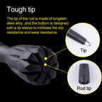 KODENOR Outdoor Mountaineering Portable Foldable Carbon Fibre Straight Handle Alpenstocks Trekking Poles, Length : 63-135CM