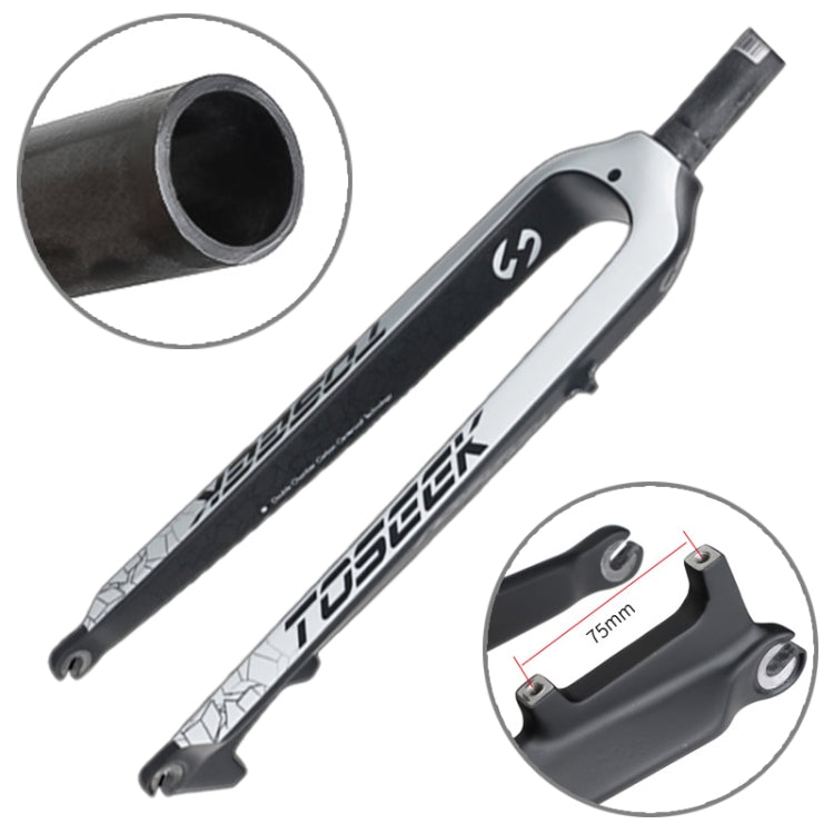 TOSEEK Ultra Light 26 Inch 385mm Mountain Bike Full Carbon Front Fork Straight Tube Disc Brake