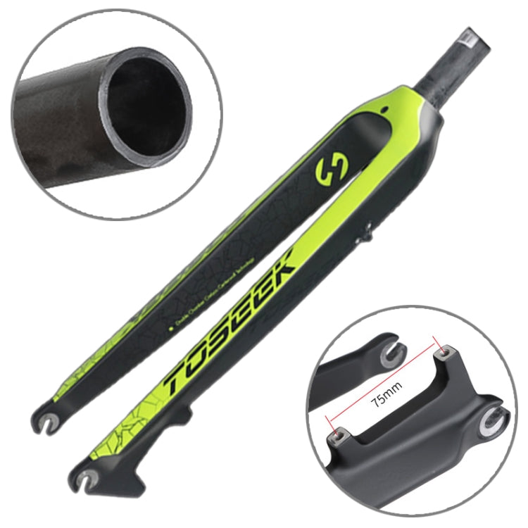 TOSEEK Ultra Light 27.5 Inch 405mm Mountain Bike Full Carbon Front Fork Straight Head Tube Disc Brake
