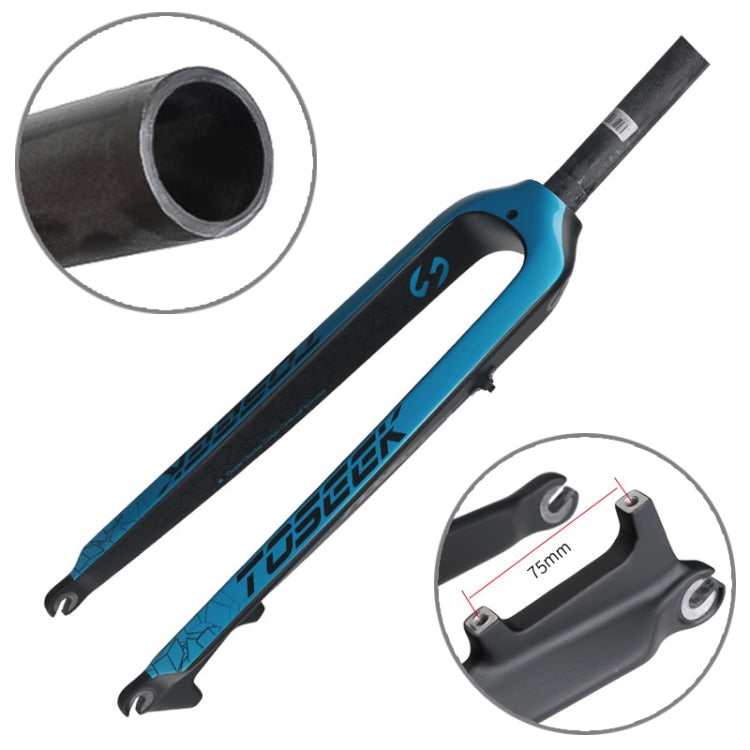 TOSEEK Ultra Light 27.5 Inch 405mm Mountain Bike Full Carbon Front Fork Straight Head Tube Disc Brake
