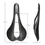 TOSEEK Road Bike Carbon Fiber Seat Bicycle Hollow Seat Saddle, 3K Texture + Extinction