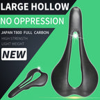 TOSEEK Road Bike Carbon Fiber Seat Bicycle Hollow Seat Saddle, 3K Texture + Extinction