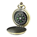 Nisa J35A Vintage Metal Flip Pocket Watch Compass